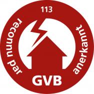 GVB Label Blitzschutz rot rgb 113